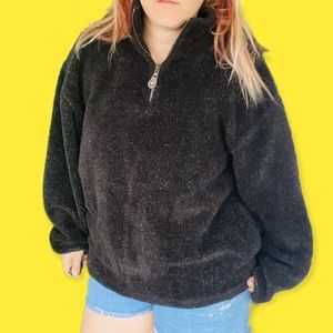 Northwest territory Vtg 90s comfy fuzzy cozy pullover zip sweater medium